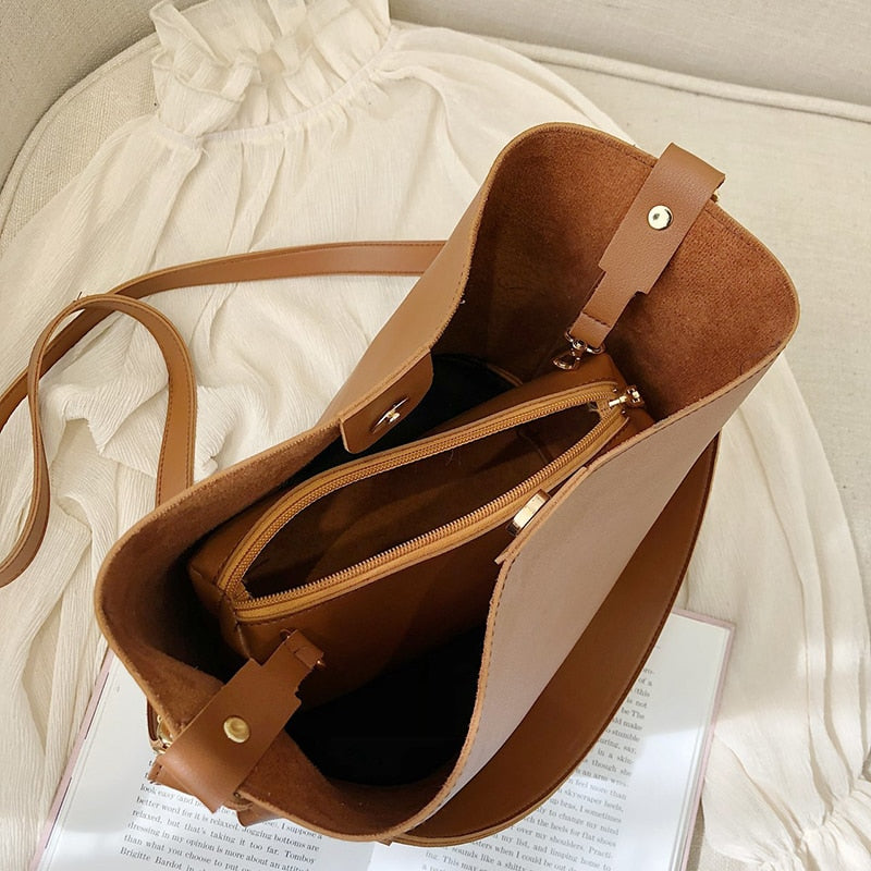 Crossbody Bucket Bag