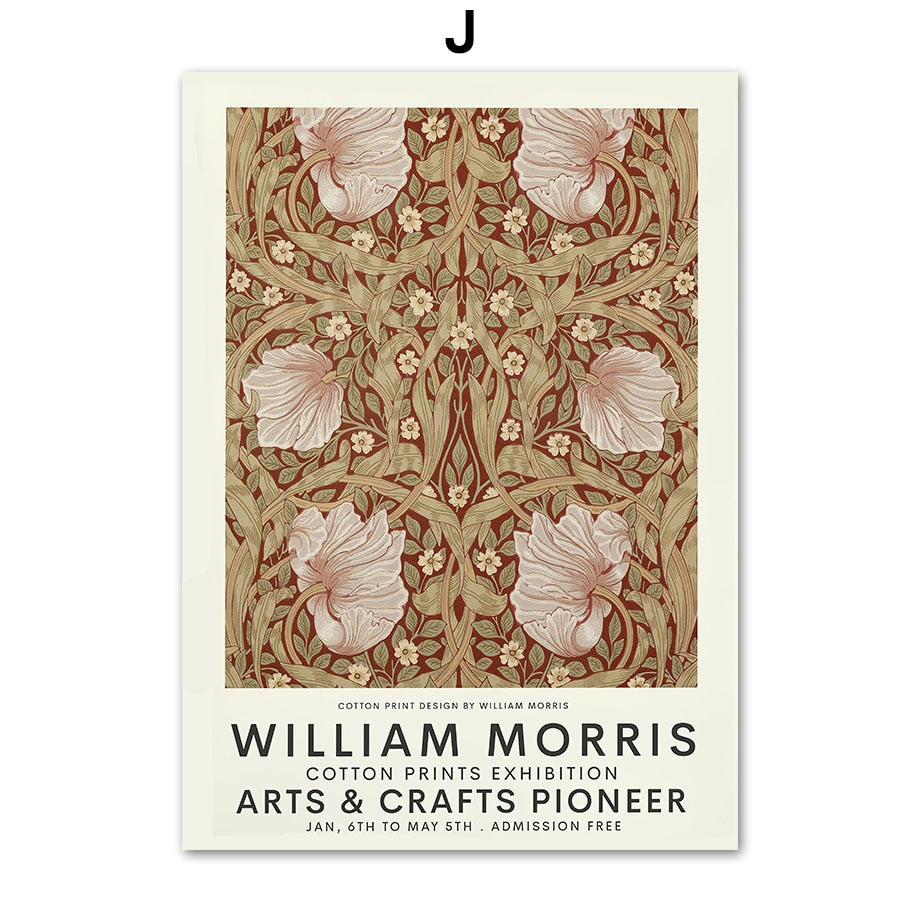 Abstract William Morris Canvas Prints