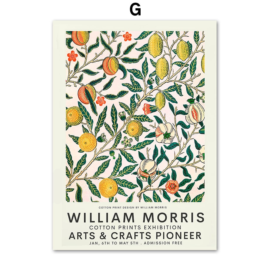Abstract William Morris Canvas Prints