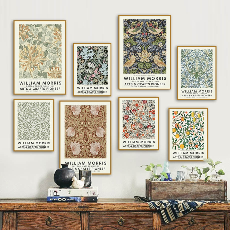 Abstract William Morris Canvas Prints