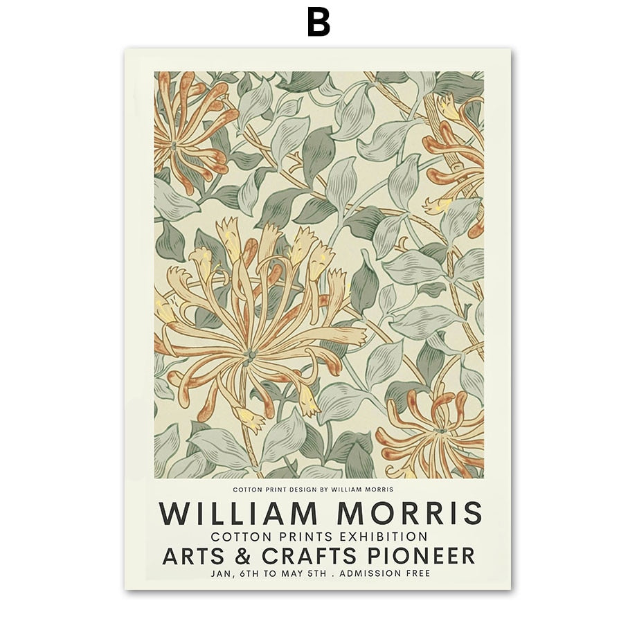 Abstract William Morris Canvas Prints
