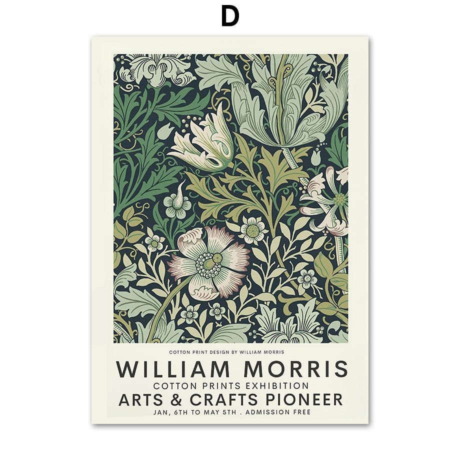 Abstract William Morris Canvas Prints