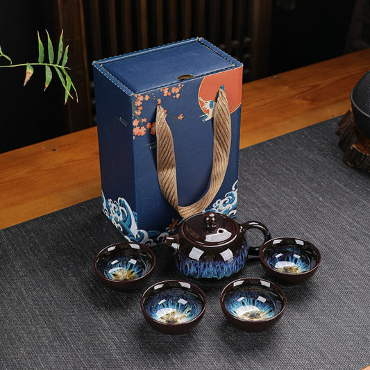 Ceramic Kung Fu Tea Pot and Cup Set
