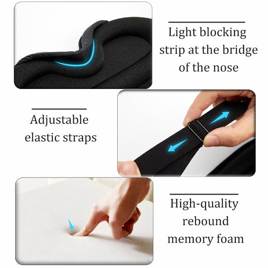 Sleep Eye Mask 3D Contouring Memory Foam