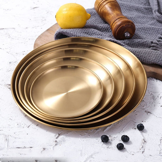 Classic gold serving plates