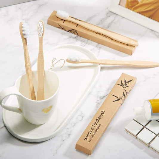 Bamboo Biodegradable Toothbrush Set (10)