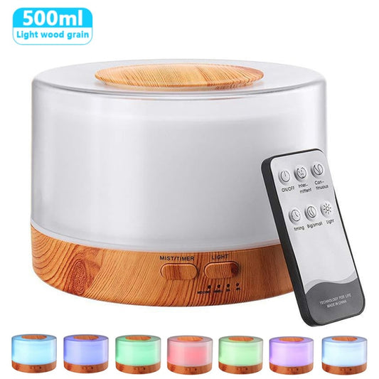 Aromatherapy Diffuser with LED Light (500ml)