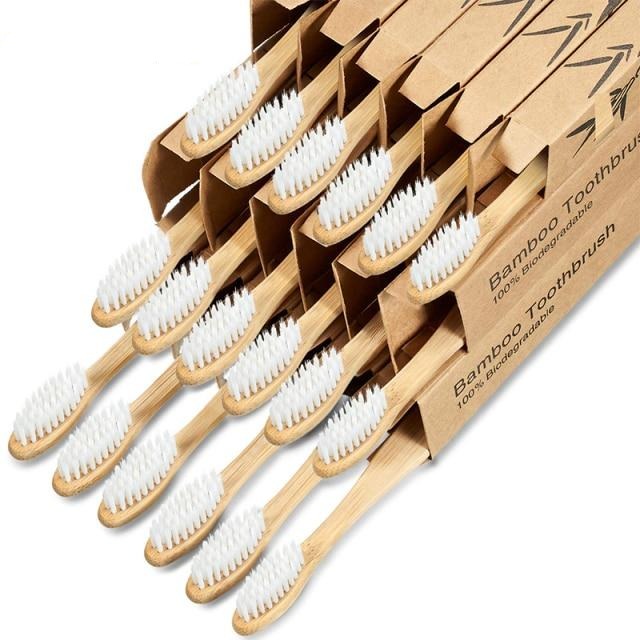 Bamboo Biodegradable Toothbrush Set (10)