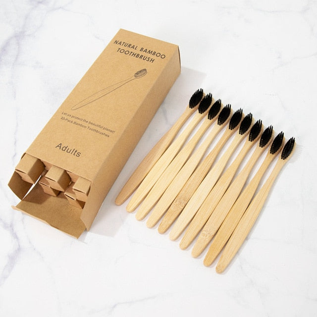 Bamboo Biodegradable Toothbrush Set (10)
