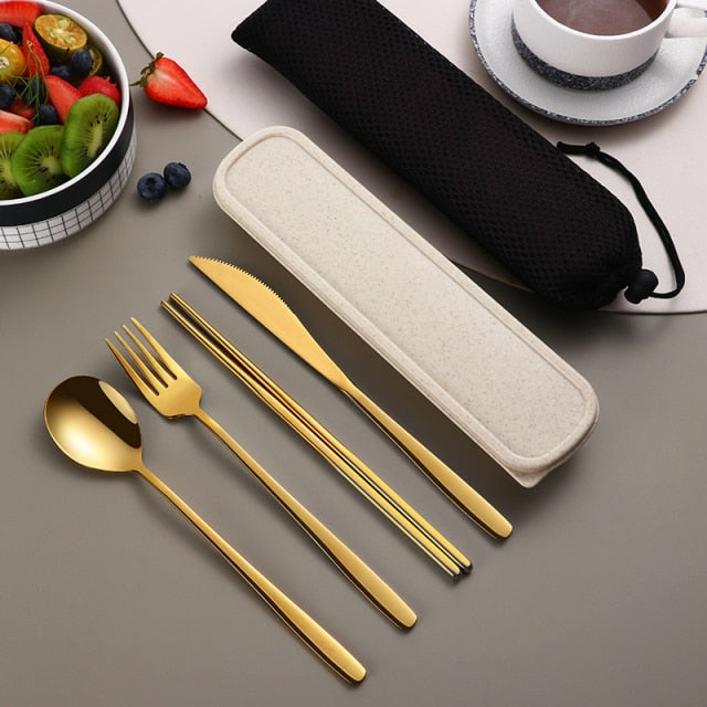 Travel Stainless Steel Cutlery Kit