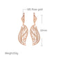 Leaf Drop Earrings Rose Gold Colour