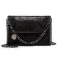 Faux Suede Chain Clutch