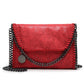 Faux Suede Chain Clutch