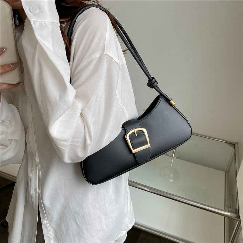 Belt Buckle Style Shoulder Bag