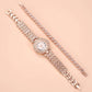 Diamond Quartz Watch and Tennis Bracelet Set