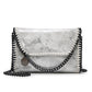 Faux Suede Chain Clutch