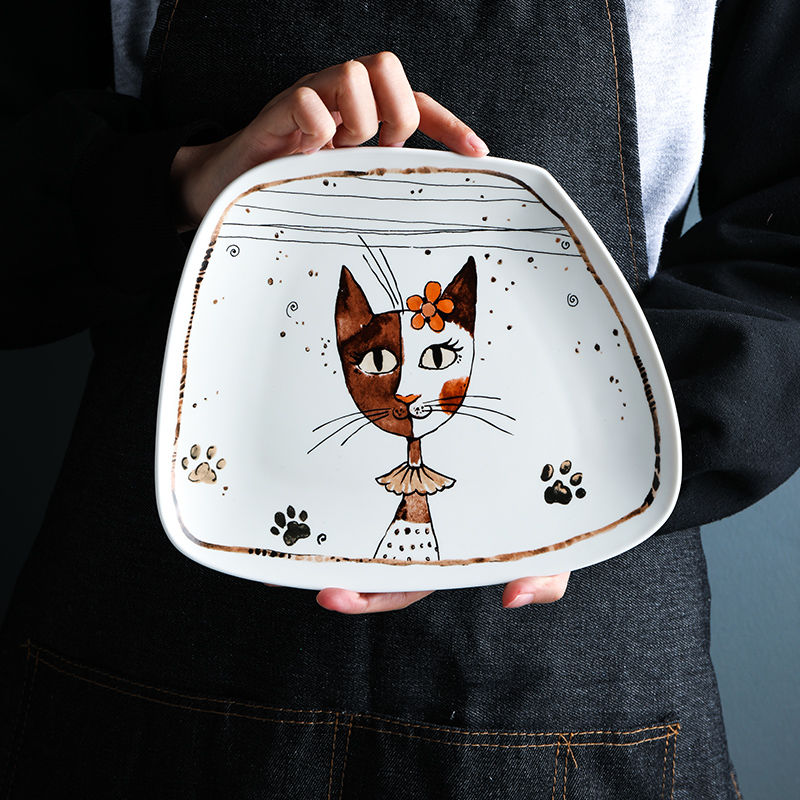 Cartoon Cat Ceramic Tableware Set