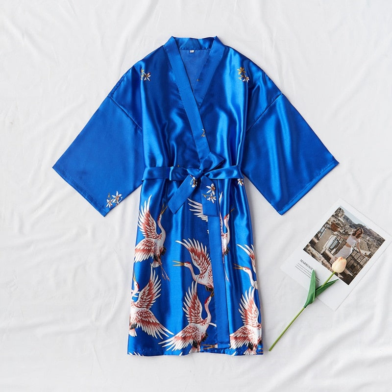 Satin Kimono Night Gown