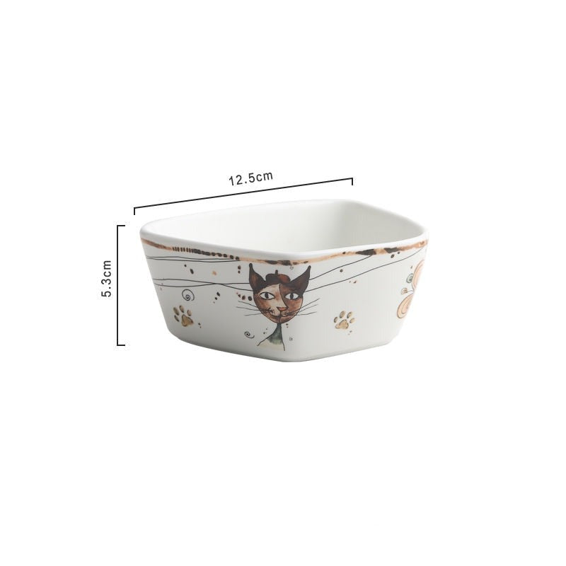 Cartoon Cat Ceramic Tableware Set