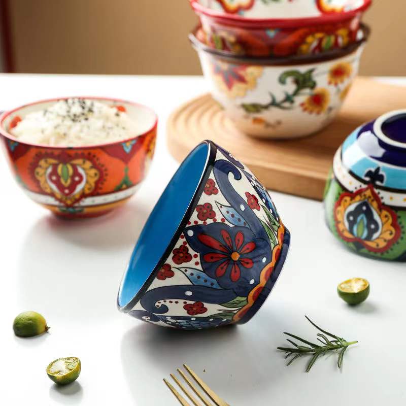 Bohemian Ceramic Bowl Collection