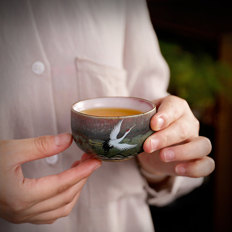 Crane Porcelain Tea Set