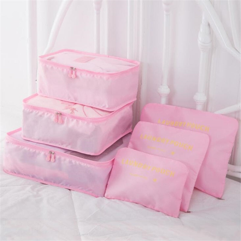 6 Piece Travel Storage Bag Set