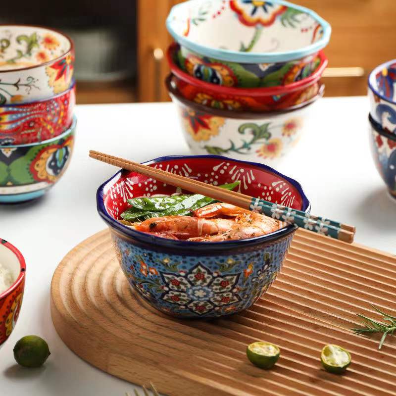 Bohemian Ceramic Bowl Collection