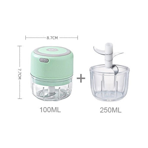 Mini USB Rechargeable Food Processor Set 100ml&250ml