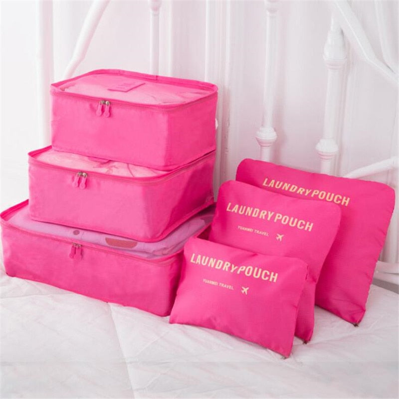 6 Piece Travel Storage Bag Set