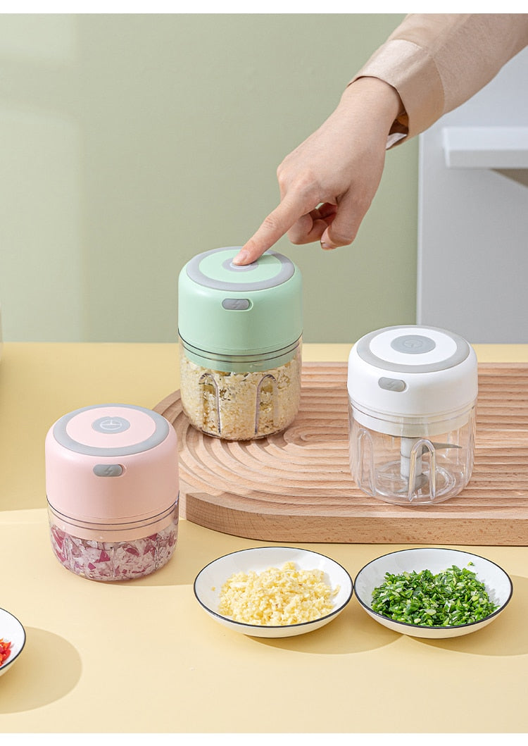 Mini USB Rechargeable Food Processor Set 100ml&250ml