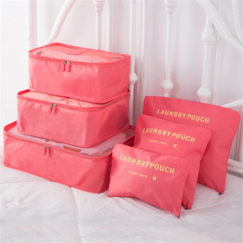 6 Piece Travel Storage Bag Set