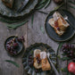 Rustic Style Floral Rim Metal Tray