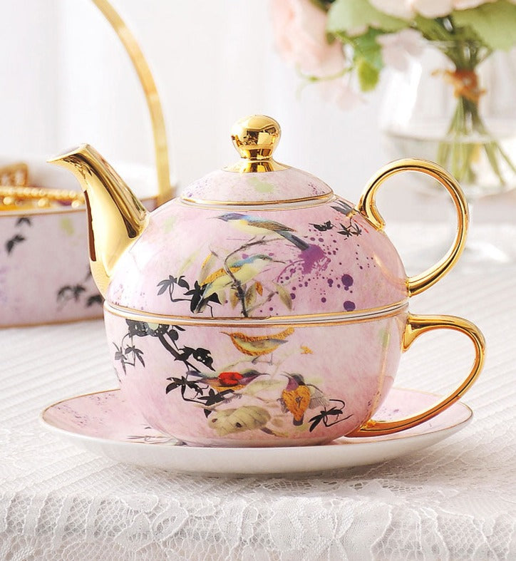 Pink Birds Bone China Tea Set – Umi Tea Sets