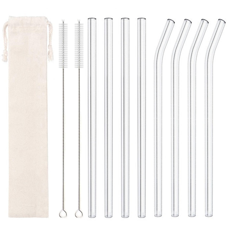 High Borosilicate Reusable Glass Straws