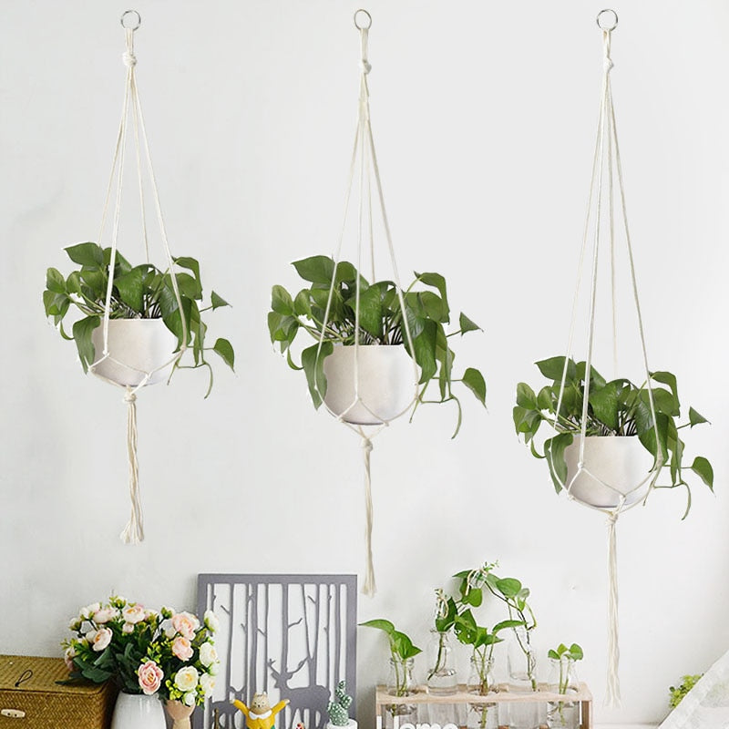 Handmade Flower Pot Hanging Net Bag