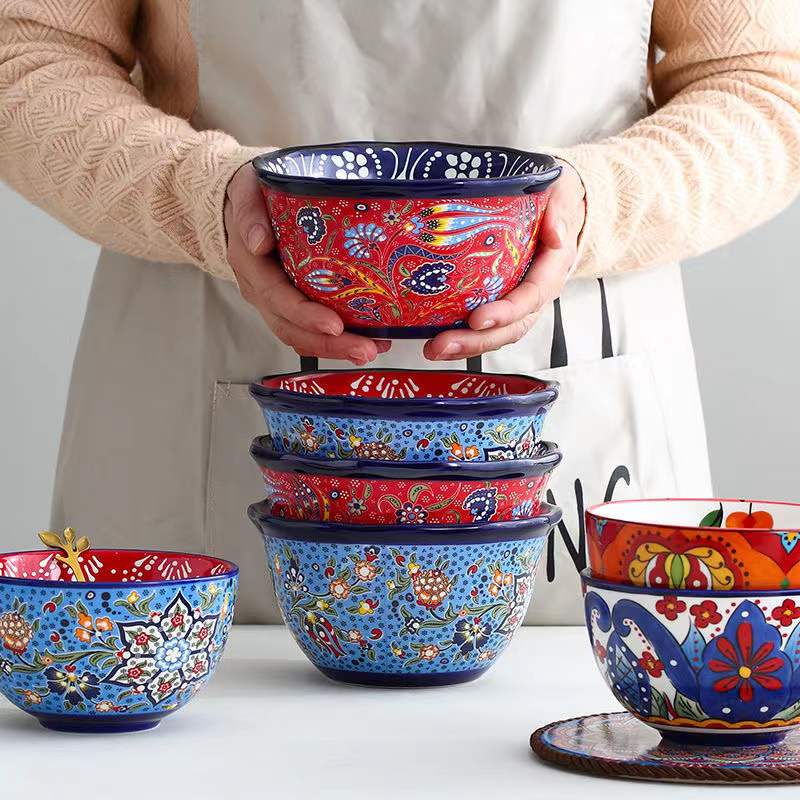 Bohemian Ceramic Bowl Collection