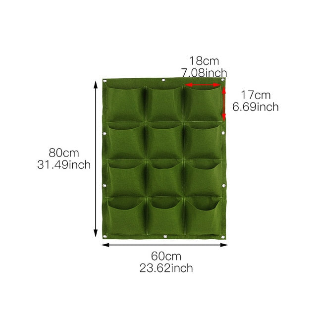 Vertical Multiple Pocket Garden for Indoor/Outdoor Use