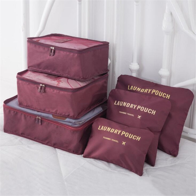 6 Piece Travel Storage Bag Set