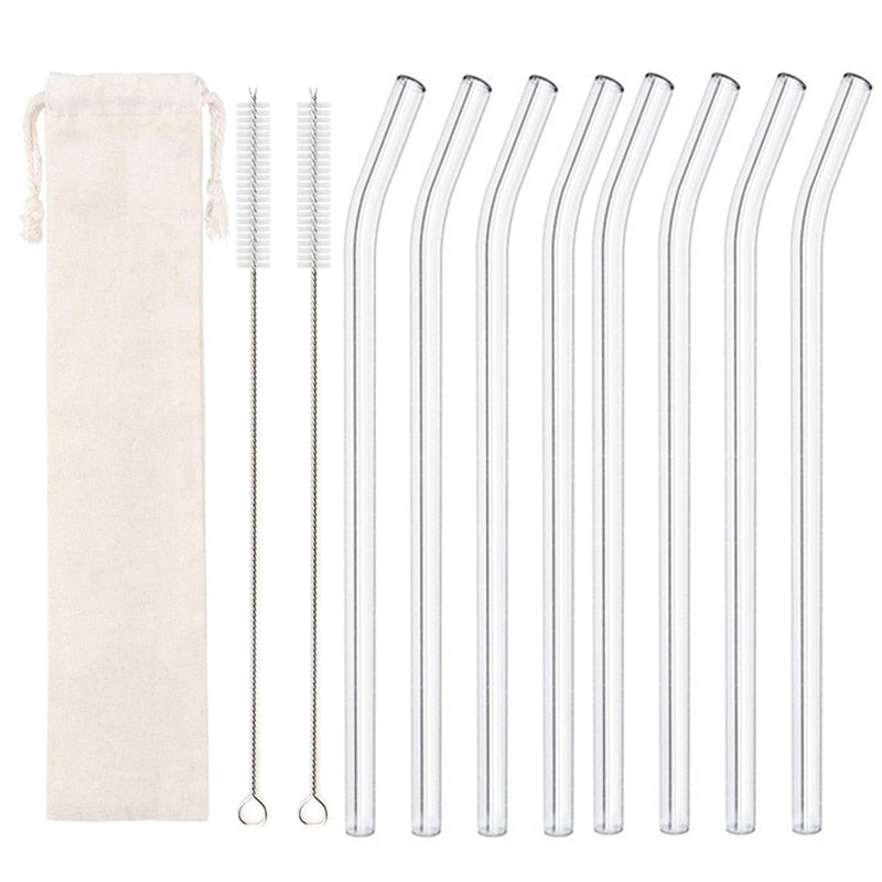 High Borosilicate Reusable Glass Straws