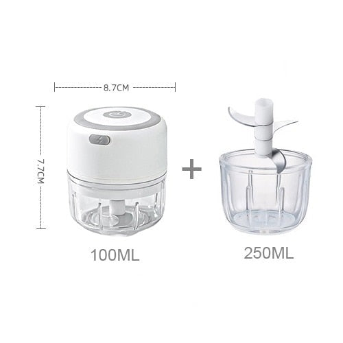 Mini USB Rechargeable Food Processor Set 100ml&250ml