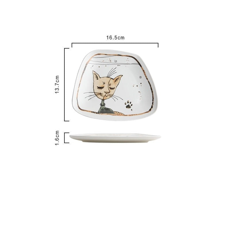 Cartoon Cat Ceramic Tableware Set