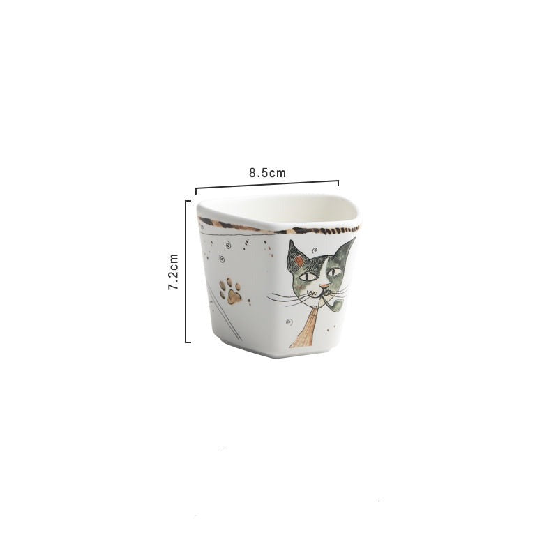 Cartoon Cat Ceramic Tableware Set