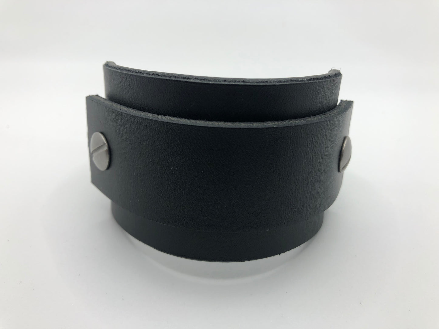 House of Cato Black Single Strap Wristband - Extra Thick Leather