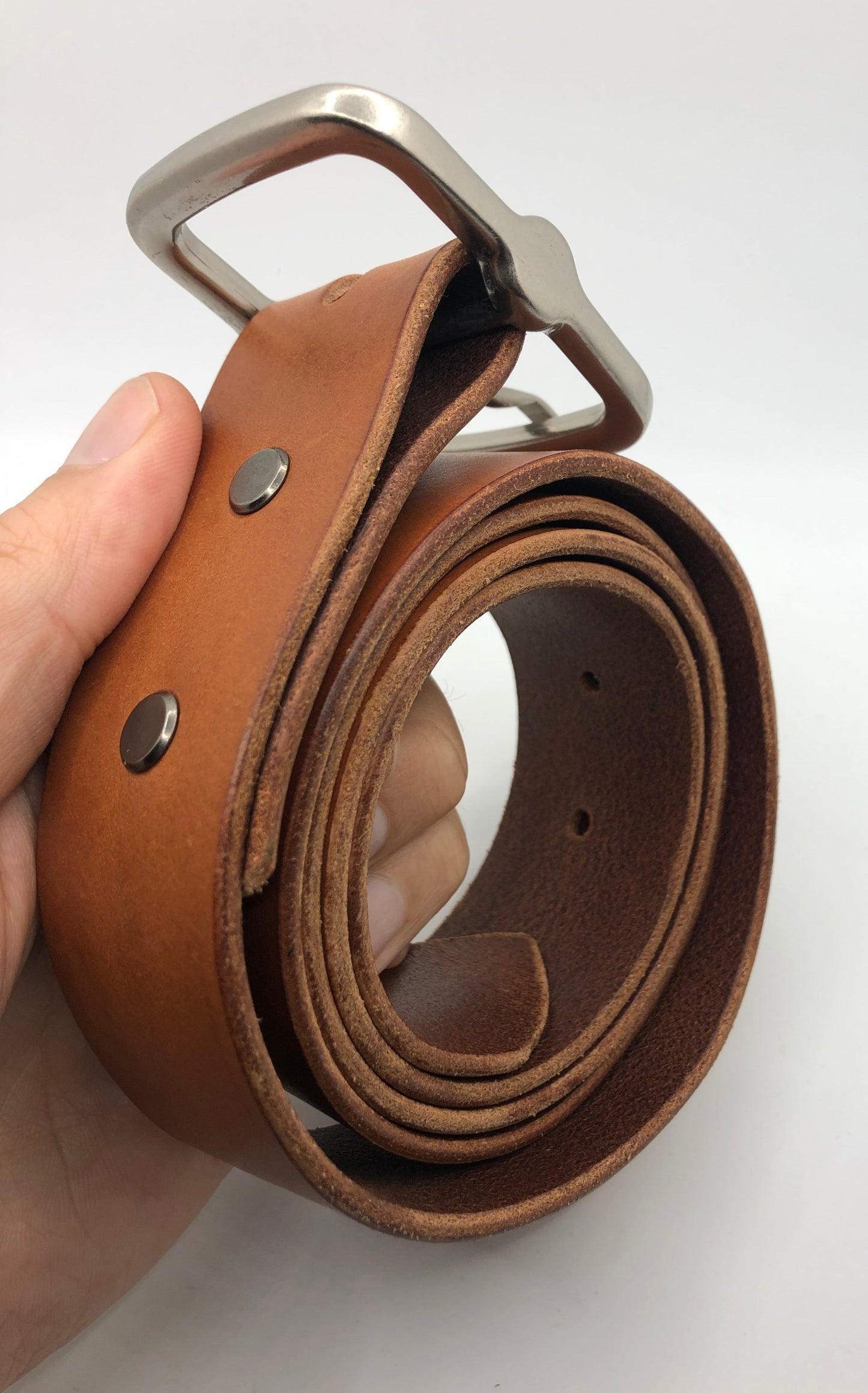 The Groomsmen - Wood Tan Leather Belt