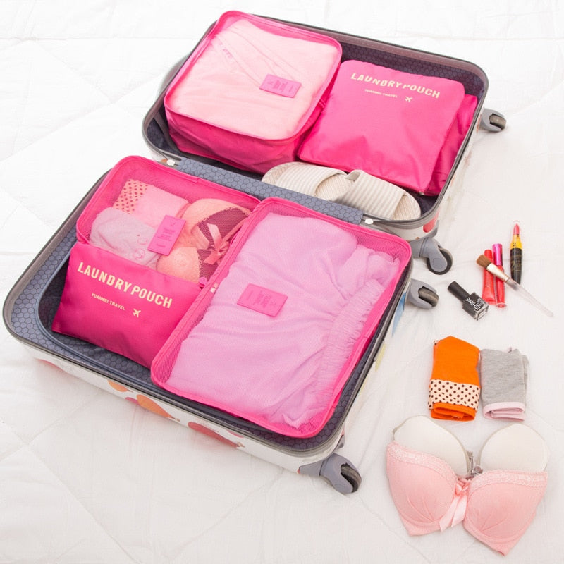 6 Piece Travel Storage Bag Set