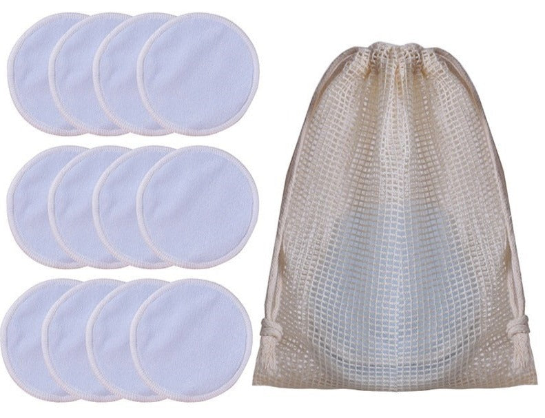 10 Piece Reusable Bamboo Fibre Make-Up Remover