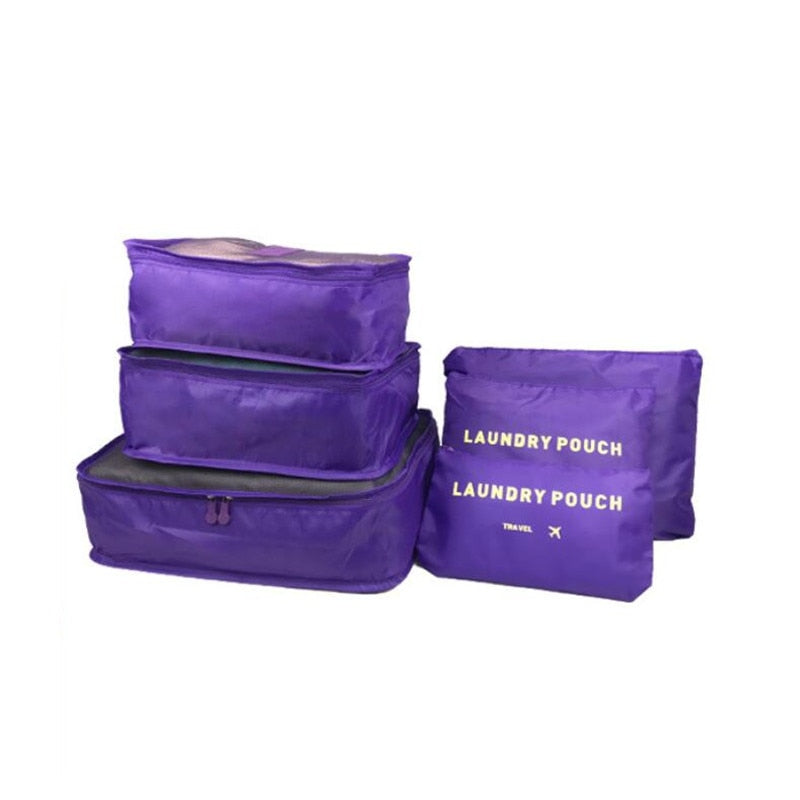 6 Piece Travel Storage Bag Set