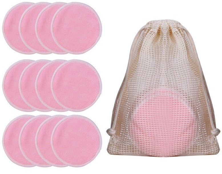 10 Piece Reusable Bamboo Fibre Make-Up Remover