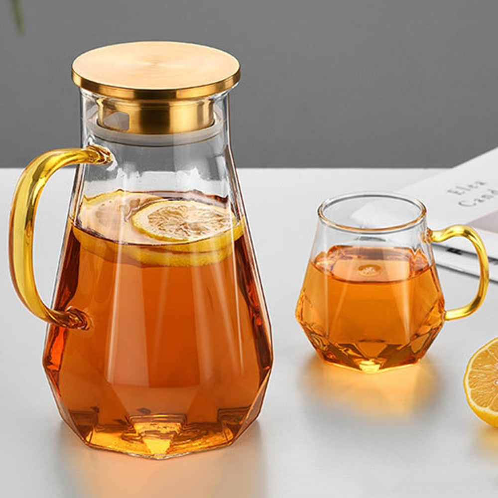 Diamond Glass Heat-Resistant Tea Set