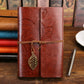 Leather Leaf Vintage Journal with Leaf Pendent